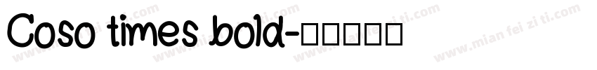 Coso times bold字体转换
